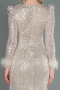 Long Beige Scaly Mermaid Prom Dress ABU3177