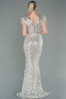 Beige Long Evening Dress ABU881