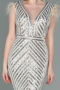 Beige Long Evening Dress ABU881