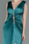 Long Oil Green Satin Evening Dress ABU3183