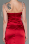Long Red Satin Prom Gown ABU3198