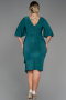 Midi Green Plus Size Evening Dress ABK1801