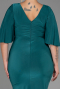 Midi Green Plus Size Evening Dress ABK1801