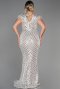 Beige Long Evening Dress ABU1044