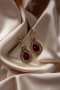 Gold-Red Earring UK527