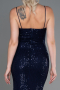 Long Navy Blue Scaly Evening Dress ABU3246