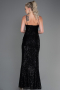 Long Black Scaly Evening Dress ABU3246