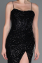 Long Black Scaly Evening Dress ABU3246
