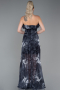Black-Anthracite Long Prom Gown ABU3086