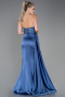Indigo Long Satin Evening Dress ABU6141