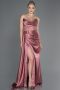 Onion Skin Long Satin Evening Dress ABU6141