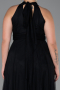 Long Black Plus Size Evening Dress ABU3253