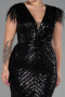 Long Black Evening Dress ABU1044
