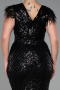 Long Black Evening Dress ABU1044