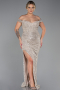 Long Mink Scaly Plus Size Evening Dress ABU3203
