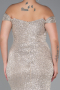 Long Mink Scaly Plus Size Evening Dress ABU3203