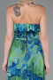 Green Pattern Long Prom Gown ABU3086