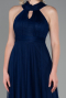 Navy Blue Long Prom Gown ABU3252