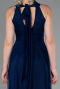 Navy Blue Long Prom Gown ABU3252