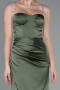 Olive Drab Long Satin Prom Gown ABU3198