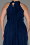 Navy Blue Long Plus Size Evening Dress ABU3253