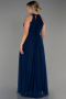 Navy Blue Long Plus Size Evening Dress ABU3253