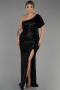 Long Black Oversized Evening Dress ABU1893