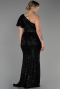 Long Black Oversized Evening Dress ABU1893
