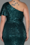 Long Emerald Green Oversized Evening Dress ABU1893