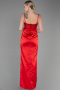 Long Red Satin Evening Dress ABU3312