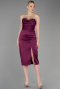 Midi Plum Satin Invitation Dress ABK1845