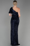 Long Navy Blue Mermaid Evening Dress ABU1891