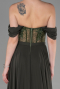 Long Olive Drab Chiffon Evening Dress ABU3310