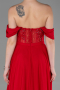 Long Red Chiffon Evening Dress ABU3310