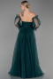 Long Emerald Green Evening Dress ABU2076