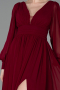 Burgundy Long Chiffon Evening Dress ABU1702