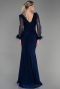 Long Navy Blue Evening Dress ABU3008