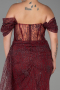 Long Burgundy Plus Size Evening Dress ABU3097