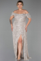 Long Mink Scaly Plus Size Evening Dress ABU2973