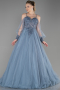 Dusty Blue Long Haute Couture ABU2789