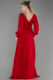 Long Red Chiffon Evening Dress ABU1702