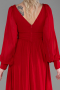 Long Red Chiffon Evening Dress ABU1702