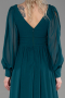 Long Emerald Green Chiffon Evening Dress ABU1702