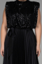 Long Black Plus Size Evening Dress ABU3341