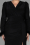 Long Black Plus Size Evening Dress ABU2832