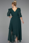 Emerald Green Midi Chiffon Oversized Evening Dress ABK1083