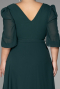 Emerald Green Midi Chiffon Oversized Evening Dress ABK1083