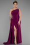 Plum Long Plus Size Evening Dress ABU3132