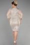 Short Mink Plus Size Invitation Dress ABK1879