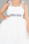 Long White Girl Dress ABU3031